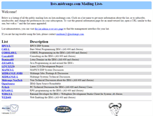 Tablet Screenshot of lists.midrange.com